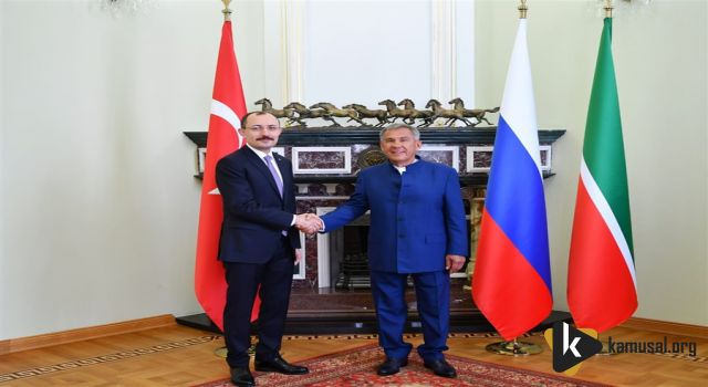Tataristan Cumhurbaşkanı Minnihanov Ticaret Bakanı Muş'u kabul etti