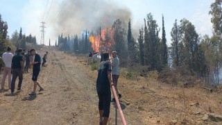 Bornova’daki yangına müdahale ediliyor