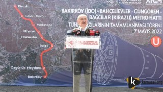 BAKIRKÖY- KİRAZLI METRO HATTINDA TÜNEL KAZI ÇALIŞMALARI TAMAMLANDI